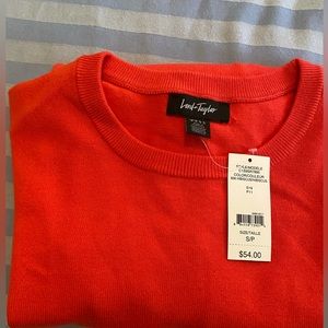 Women’s Hibiscus (Red) Lord & Taylor sweater size small